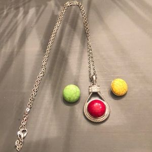 Silver 24” chain w 3 snaps